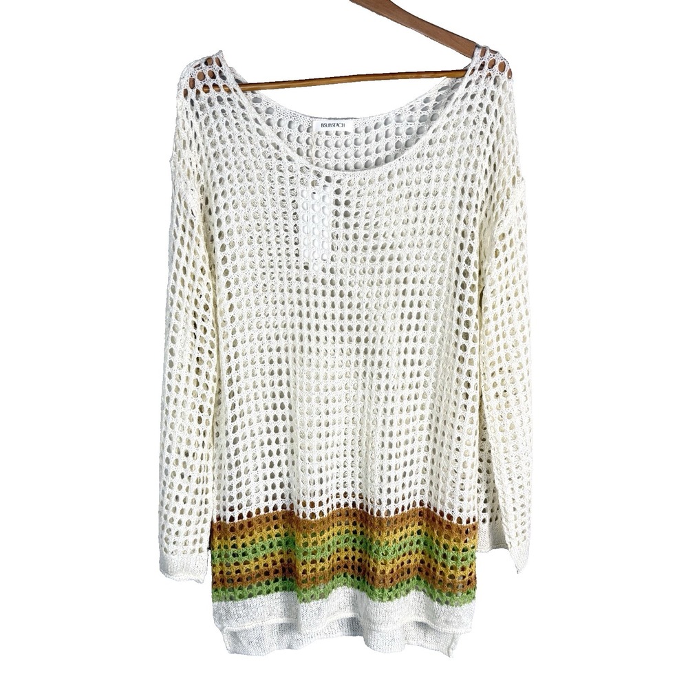 Crotchet Swim Coverup Womens One Size Resortwear Beach  Vacation Festival Hippie